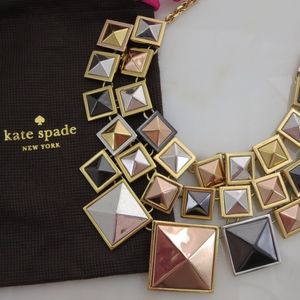 Kate Spade Pyramid Large Bib Statement Necklace